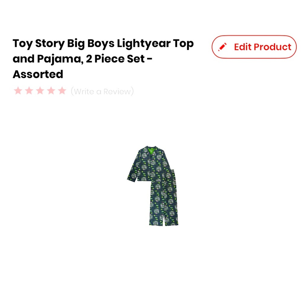 Big Boys Size 8 long sleeve pajamas Toy Story’s buzz lighter